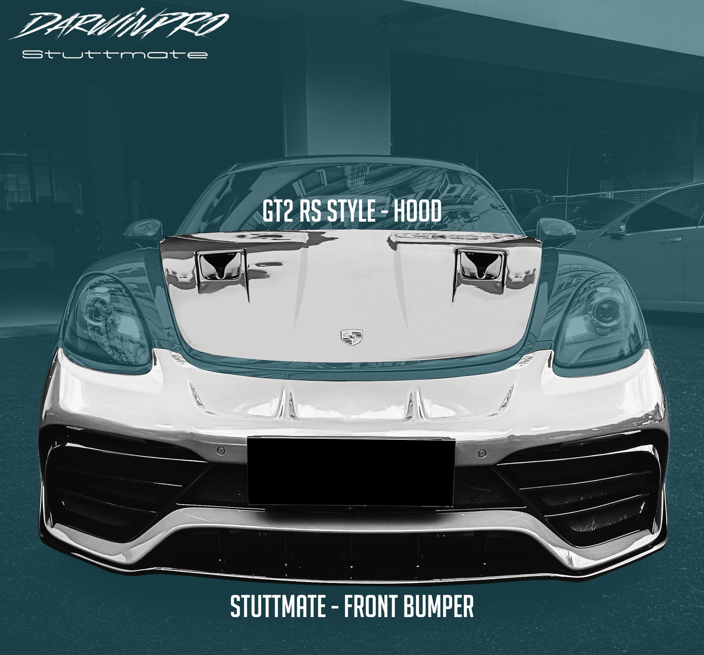 2016-2023 Porsche 718 Cayman/Boxster BKSS Style Partial Carbon Fiber Full Body Kit - DarwinPRO Aerodynamics
