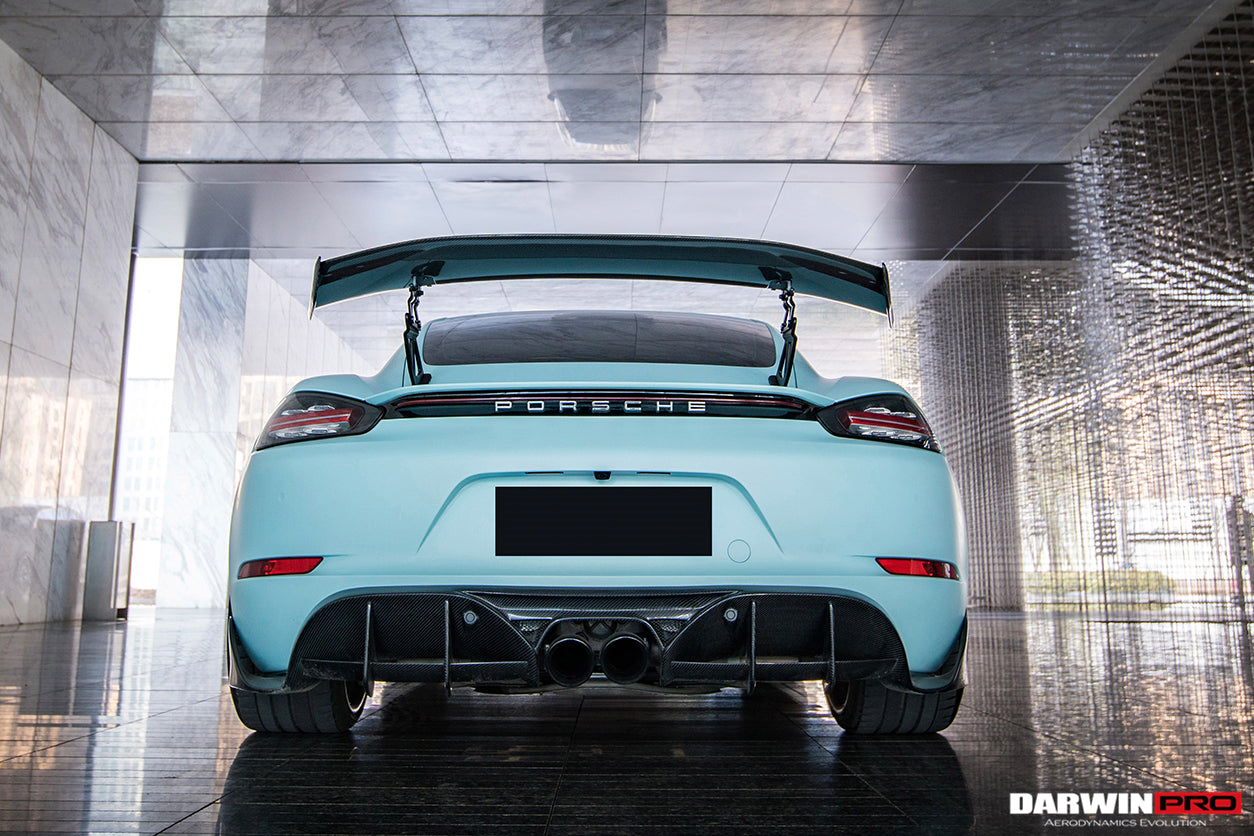 2016-2023 Porsche 718 Cayman/Boxster BKSS Style Carbon Fiber Trunk Spoiler - DarwinPRO Aerodynamics