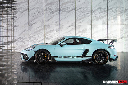 2016-2023 Porsche 718 Cayman/Boxster BKSS Style Carbon Fiber Side Skirts - DarwinPRO Aerodynamics