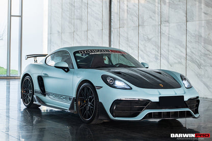2016-2023 Porsche 718 Cayman/Boxster BKSS Style Partial Carbon Fiber Front Bumper - DarwinPRO Aerodynamics