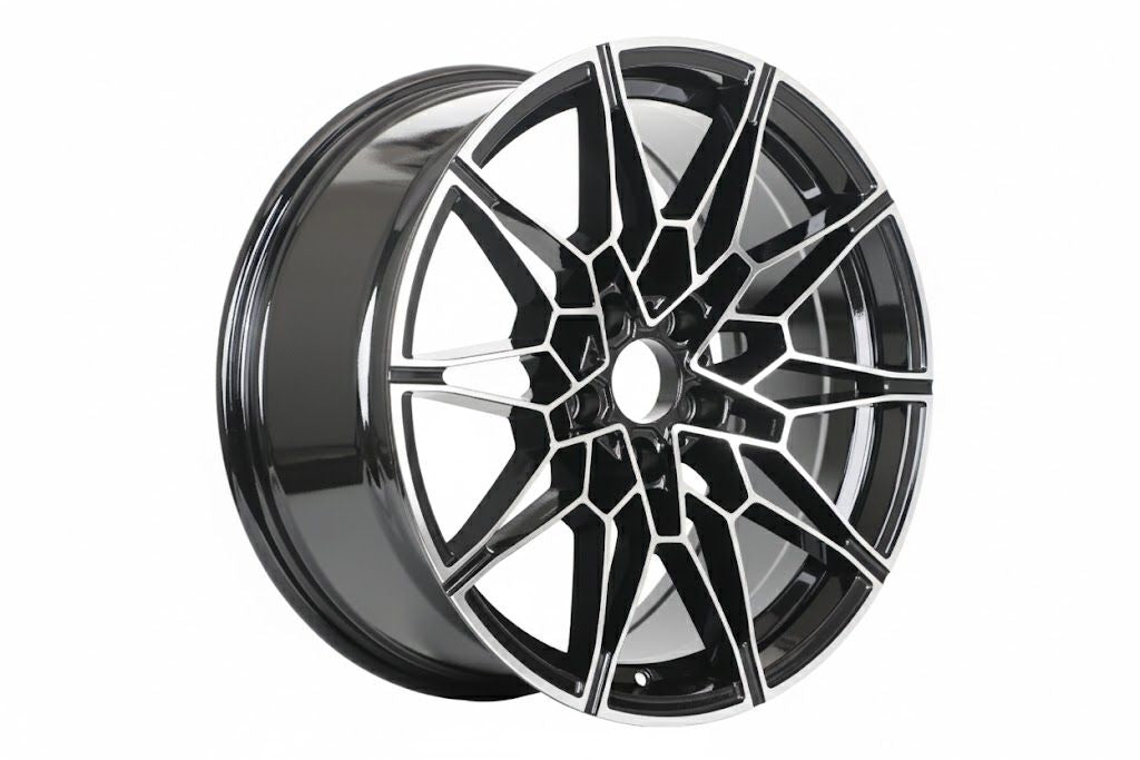 E718 Black Machined Face 19x8.0 ET35 5.120 - Square Set (4 Wheels)