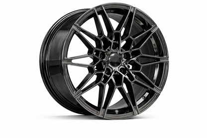 E718 Gloss Black 19x8.0 ET25 5.112 - Square Set (4 Wheels)