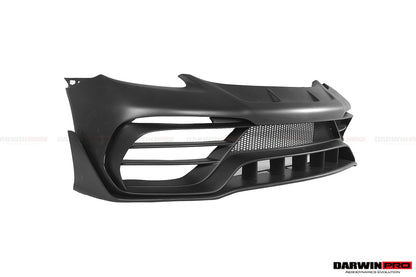 2016-2023 Porsche 718 Cayman/Boxster BKSS Style Partial Carbon Fiber Front Bumper - DarwinPRO Aerodynamics