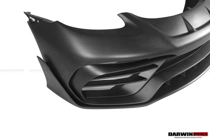 2016-2023 Porsche 718 Cayman/Boxster BKSS Style Partial Carbon Fiber Front Bumper - DarwinPRO Aerodynamics
