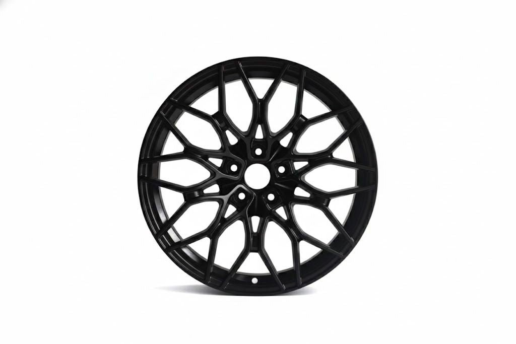 E719 Satin Black 18in Staggered Set 8.0 ET35 / 9.0 ET35 5.120 (4 Wheels)