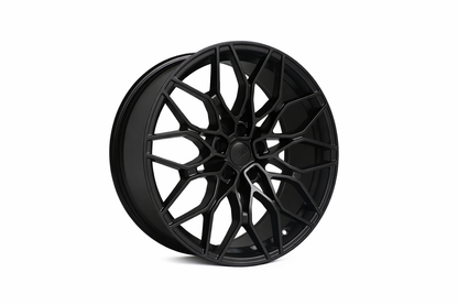 E719 Satin Black 18in Staggered Set 8.0 ET35 / 9.0 ET35 5.120 (4 Wheels)