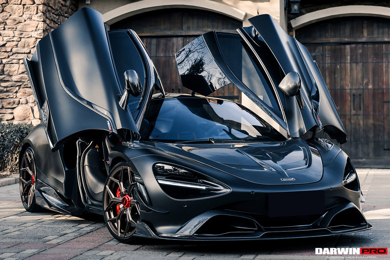 2017-2021 McLaren 720s Se²NWB Style Carbon Fiber Front Bumper Canards - DarwinPRO Aerodynamics
