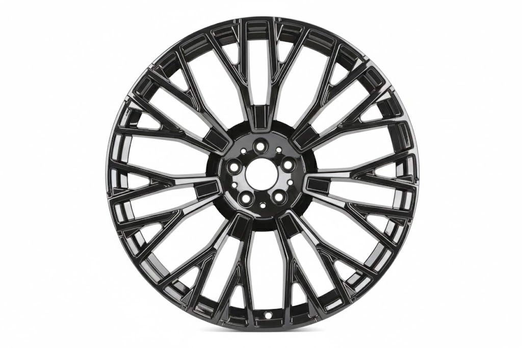 E721 Gloss Black 22x10.5 ET35 5.120 - Square Set (4 Wheels)