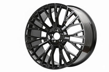 E721 Gloss Black 22in Staggered Set 9.5 ET32 / 10.5 ET35 5.112 (4 Wheels)