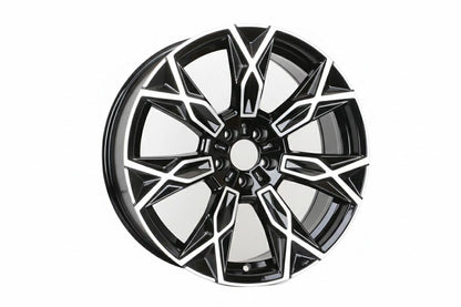 E722 Black Machined Face 20x10.0 ET41 5.112 - Square Set (4 Wheels)