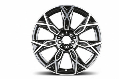 E722 Black Machined Face 20x10.0 ET41 5.112 - Square Set (4 Wheels)