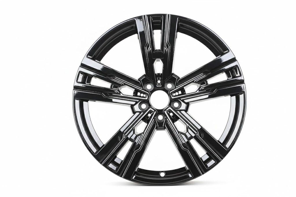 E723 Gloss Black 20in Staggered Set 8.5 ET25 / 10.0 ET35 5.120 (4 Wheels)