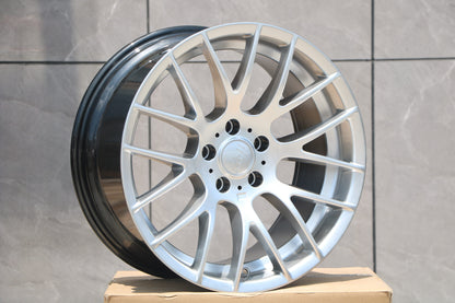 E725 Hyper Silver 19x8.5 ET35 / 19x10 ET25 5x120 — Staggered Set of 4