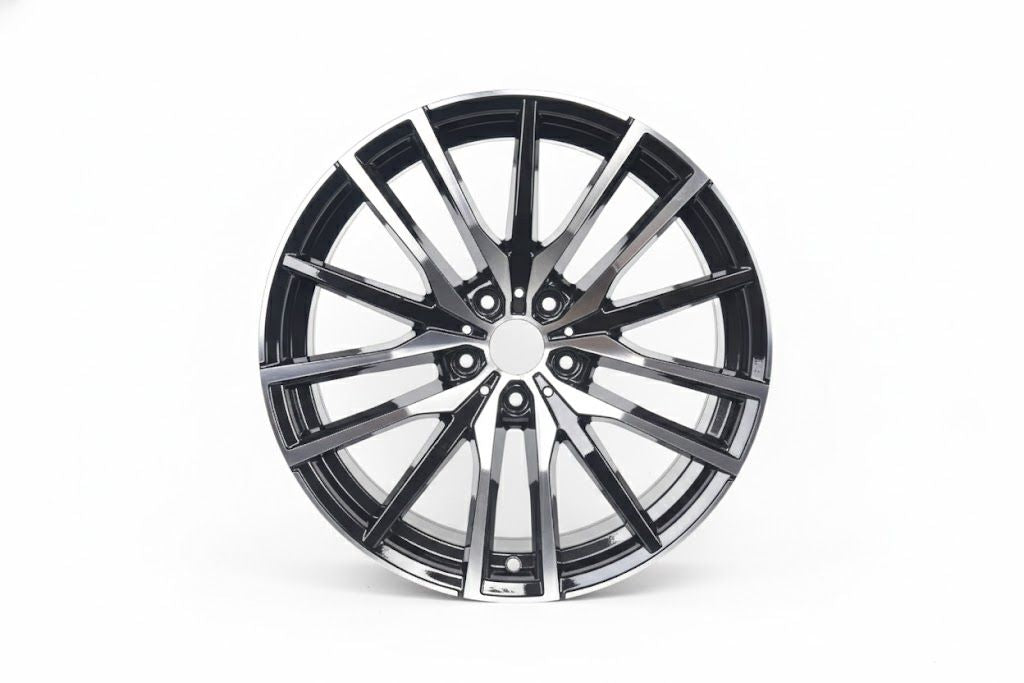 E726 Black Machined Face 20x11.0 ET35 5.112 - Square Set (4 Wheels)