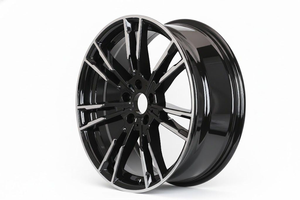 E730 Black Machined Face 19x9.5 ET35 5.120 - Square Set (4 Wheels)