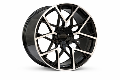 E733 Black Machined Face 20x9.5 ET35 5.120 - Square Set (4 Wheels)