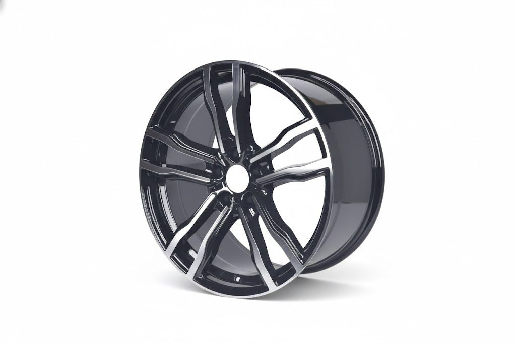 E735 Black Machined Face 20x11.0 ET35 5.120 - Square Set (4 Wheels)