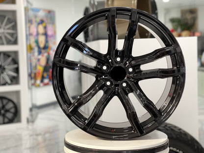 E735 Gloss Black 20x11.0 ET35 5.120 - Square Set (4 Wheels)