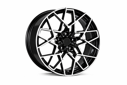 E736 Black Machined Face 19x8.0 ET35 5.120 - Square Set (4 Wheels)