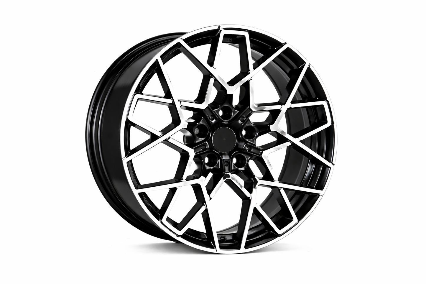 E736 Black Machined Face 19in Staggered Set 8.0 ET35 / 9.0 ET40 5.120 (4 Wheels)