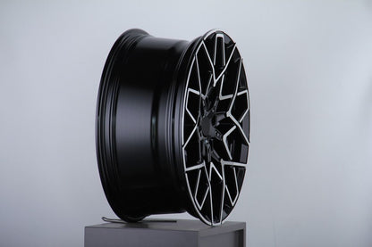 E736 Black Machined Face 19x8.0 ET35 5.120 - Square Set (4 Wheels)