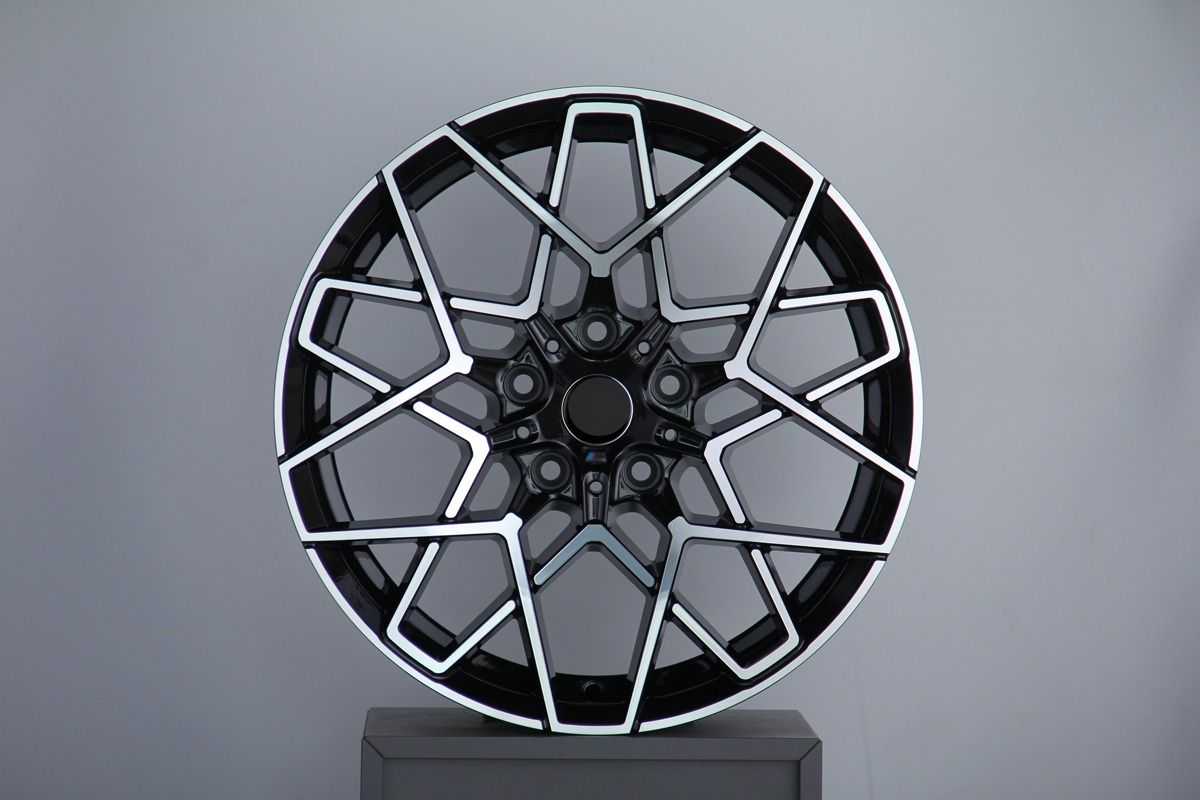 E736 Black Machined Face 19x8.0 ET35 5.120 - Square Set (4 Wheels)