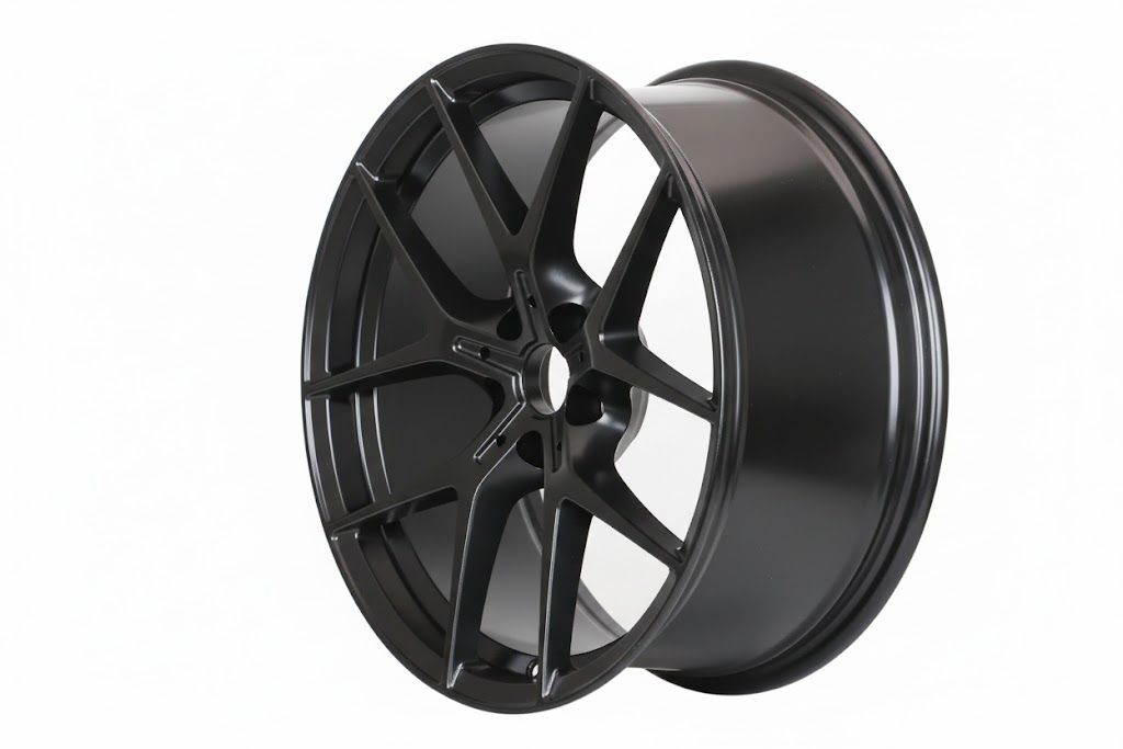 E737 Satin Black 19x8.5 ET35 5.120 - Square Set (4 Wheels)