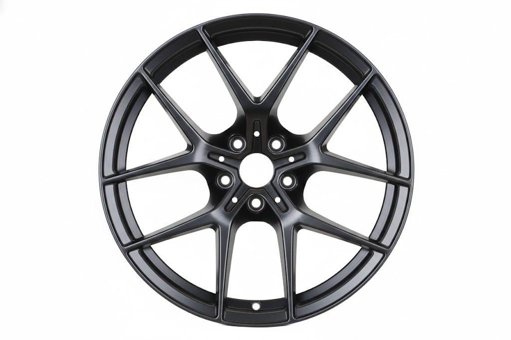 E737 Satin Black 19x8.5 ET35 5.120 - Square Set (4 Wheels)