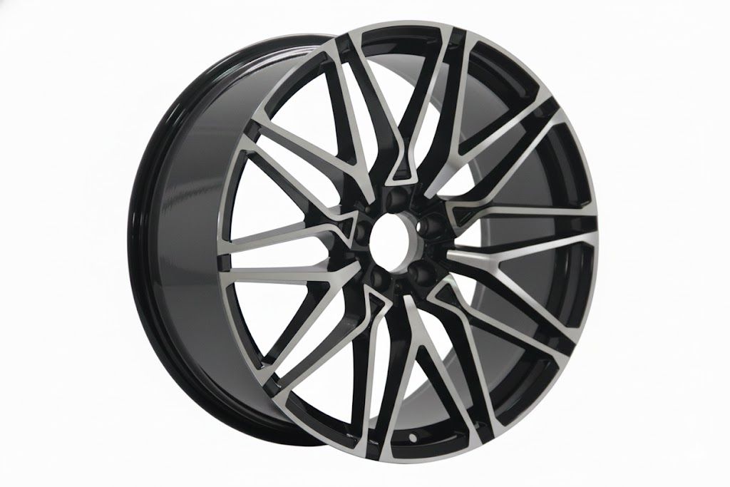 E741 Black Machined Face 22x10.5 ET43 5.120 - Square Set (4 Wheels)