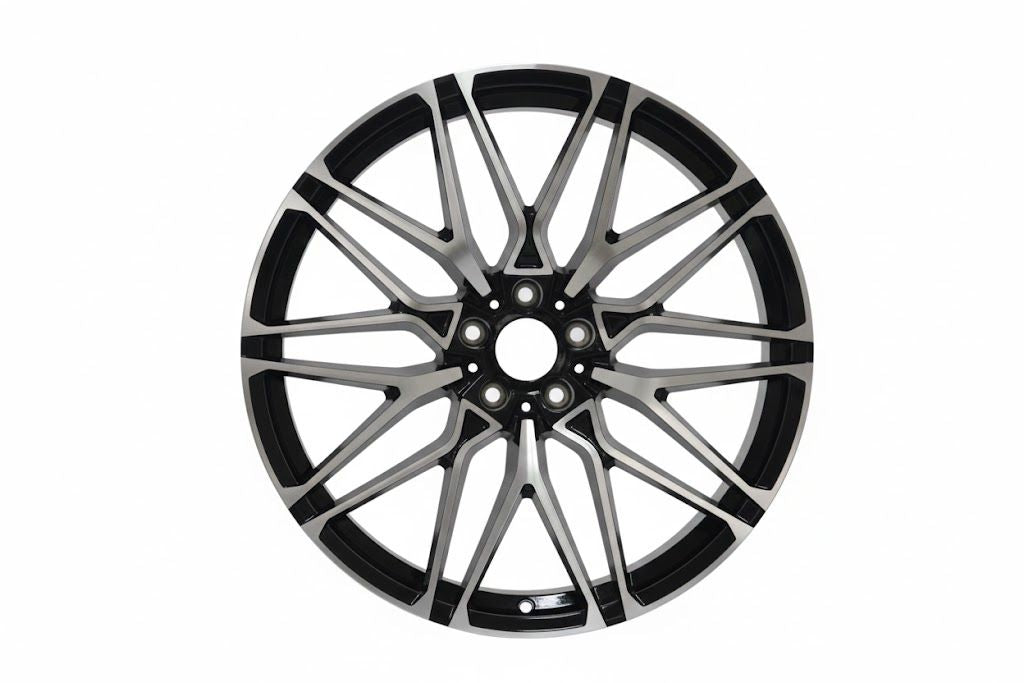 E741 Black Machined Face 22x10.5 ET43 5.120 - Square Set (4 Wheels)