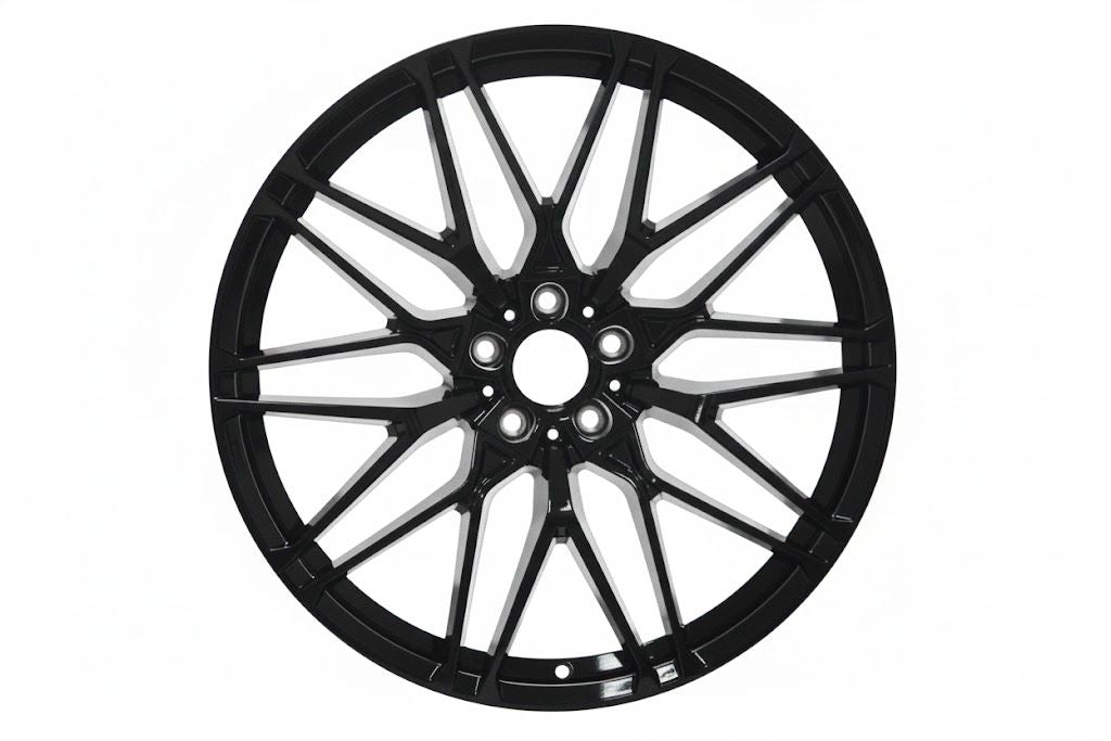 E741 Gloss Black 20x10.0 ET35 5.112 - Square Set (4 Wheels)