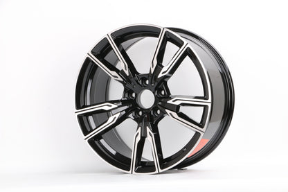 E743 Black Machined Face 19x9.5 ET40 5.112 - Square Set (4 Wheels)