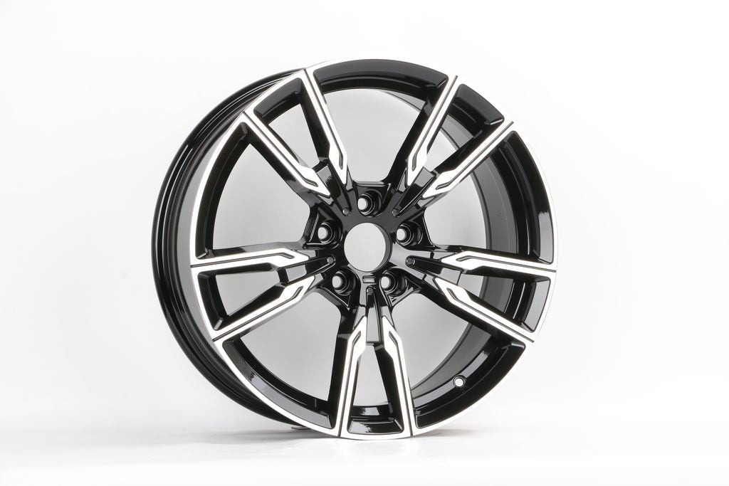 E743 Black Machined Face 19x9.5 ET40 5.112 - Square Set (4 Wheels)