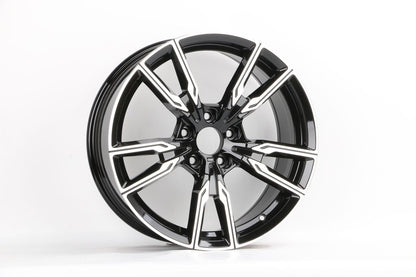 E743 Black Machined Face 19x9.5 ET40 5.112 - Square Set (4 Wheels)