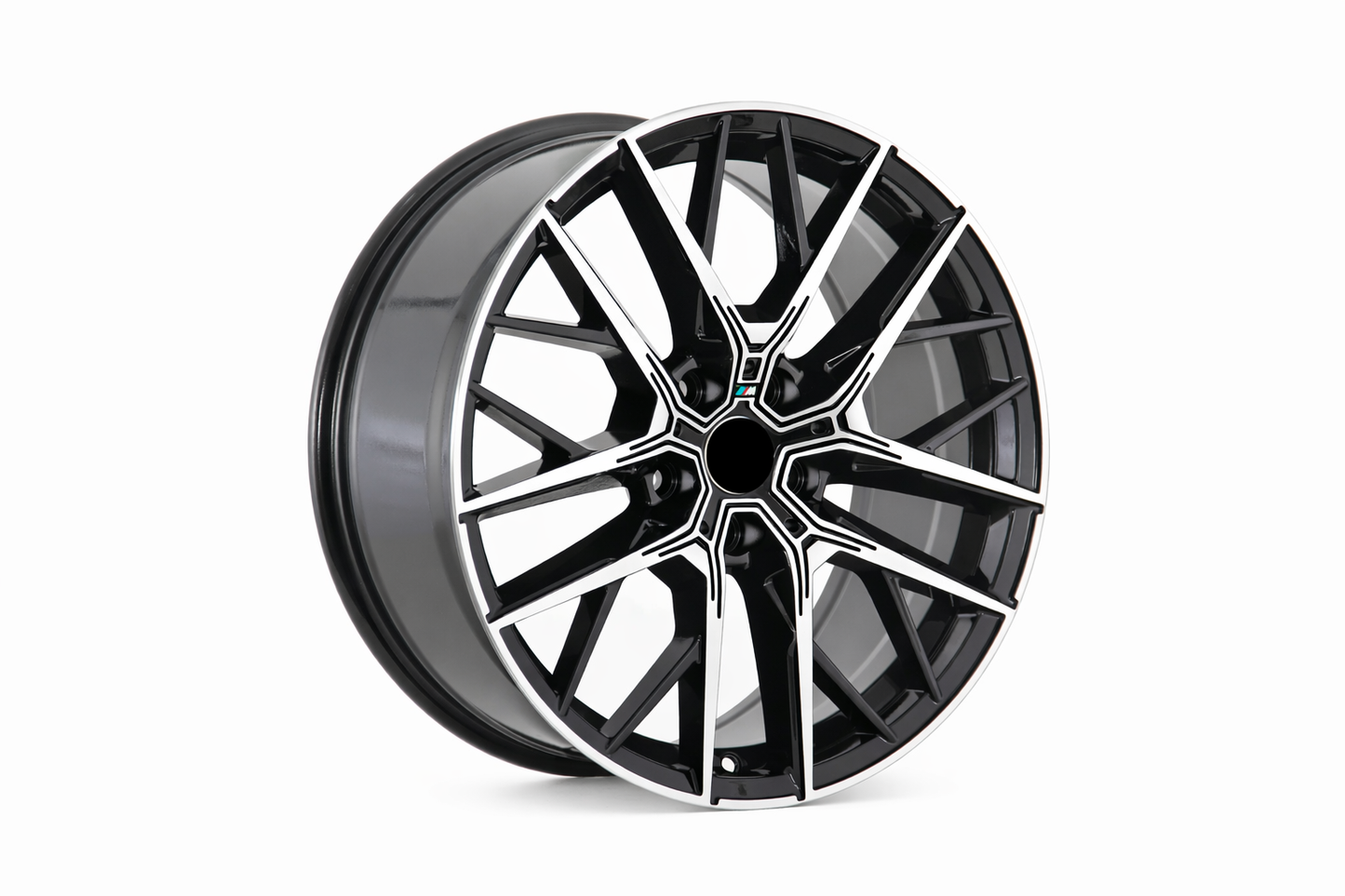 E744 Black Machined Face 18x8.0 ET50 5.112 - Square Set (4 Wheels)