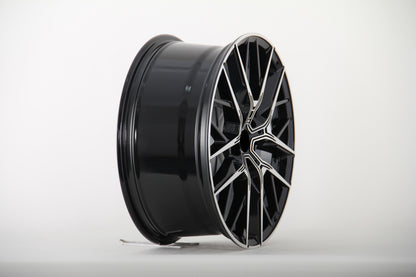 E744 Black Machined Face 18x8.0 ET50 5.112 - Square Set (4 Wheels)