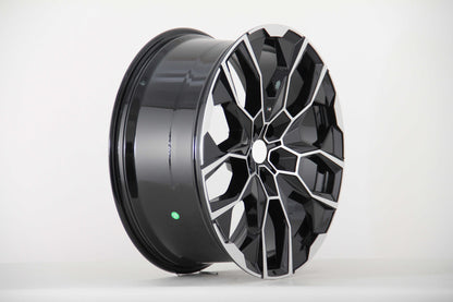 E746 Black Machined Face 22x10.5 ET43 5.120 - Square Set (4 Wheels)