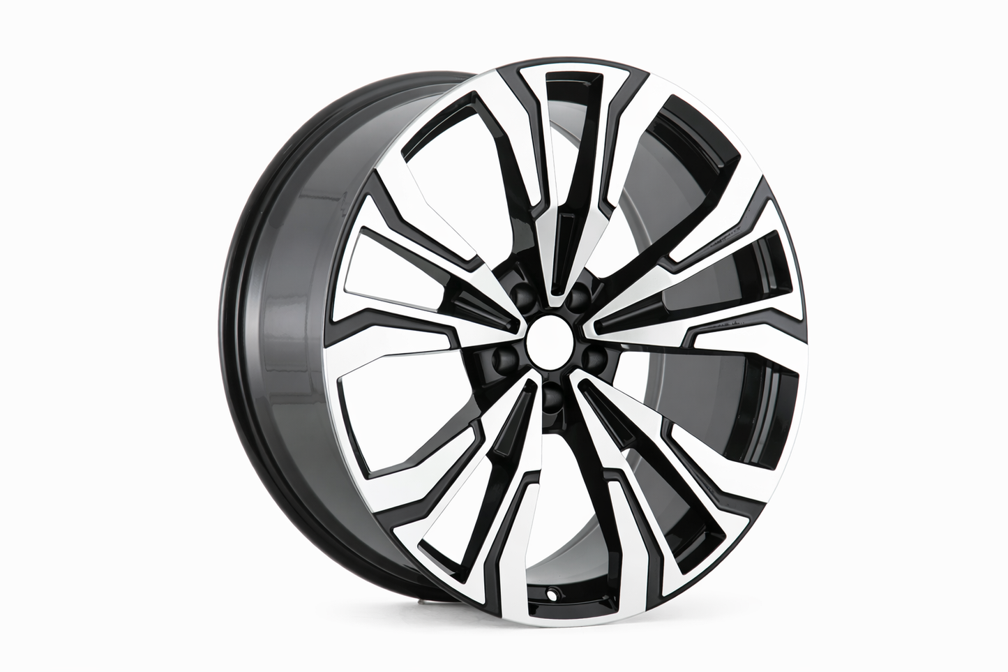 E747 Black Machined Face 21x10.5 ET40 5.112 - Square Set (4 Wheels)
