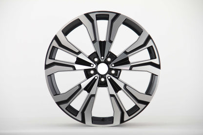 E747 Black Machined Face 22x10.5 ET40 5.120 - Square Set (4 Wheels)
