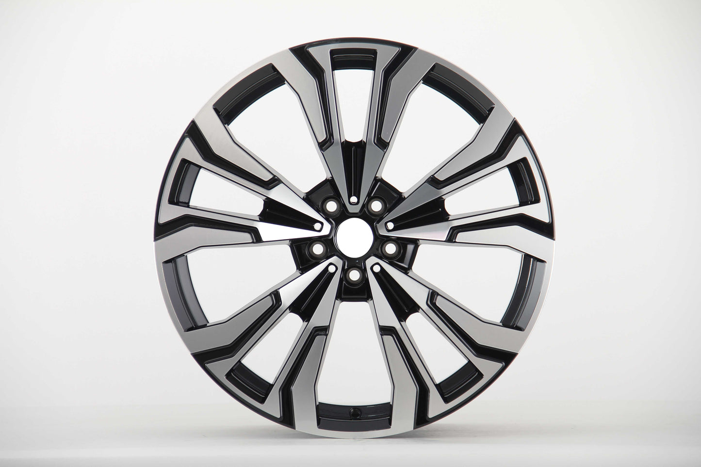 E747 Black Machined Face 22x10.5 ET38 5.112 - Square Set (4 Wheels)