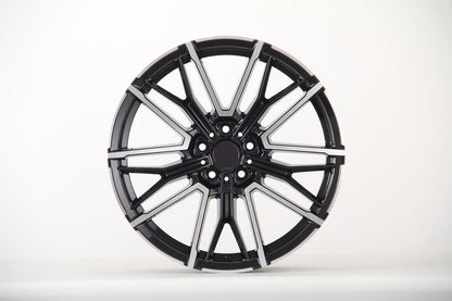 E749 Black Machined Face 19x8.0 ET35 5.120 - Square Set (4 Wheels)