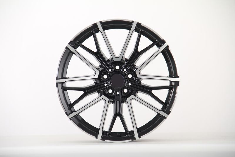 E749 Black Machined Face 20x9.5 ET42 5.120 - Square Set (4 Wheels)
