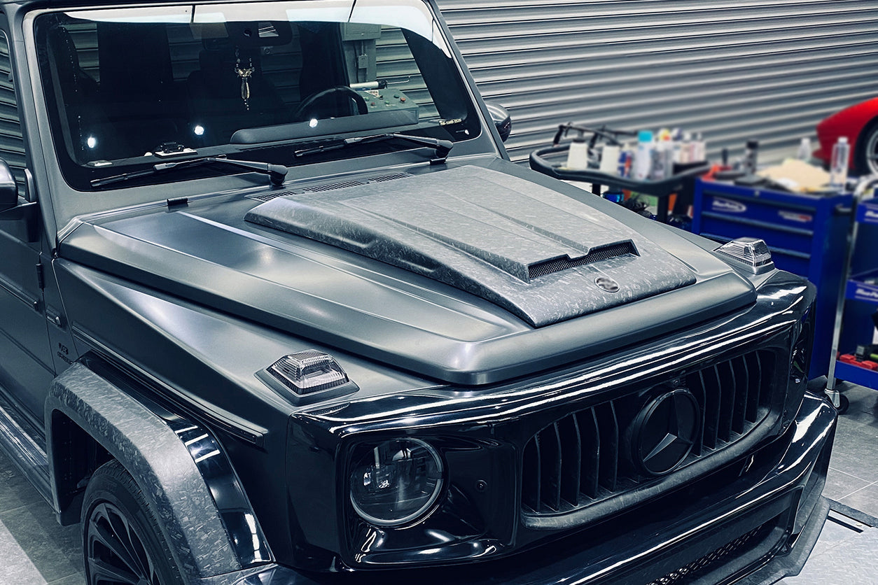2019-2023 Mercedes Benz G-Class W464 G-Wagon BR Style Hood Scoop - Carbonado