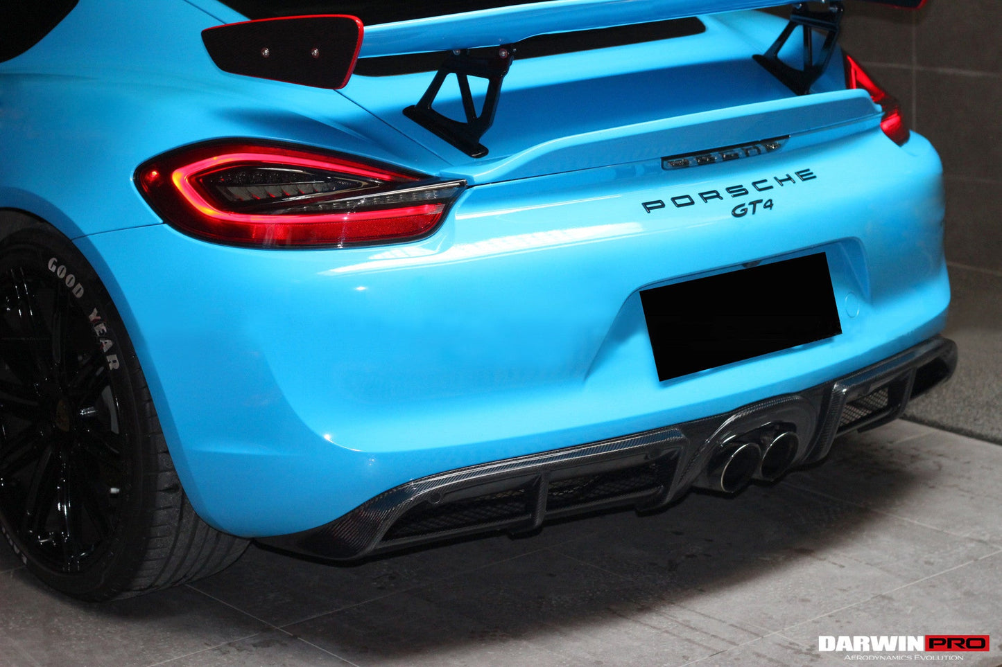 2012-2016 Porsche 981 Boxster/Cayman GT4 Style Carbon Fiber Rear Diffuser - DarwinPRO Aerodynamics