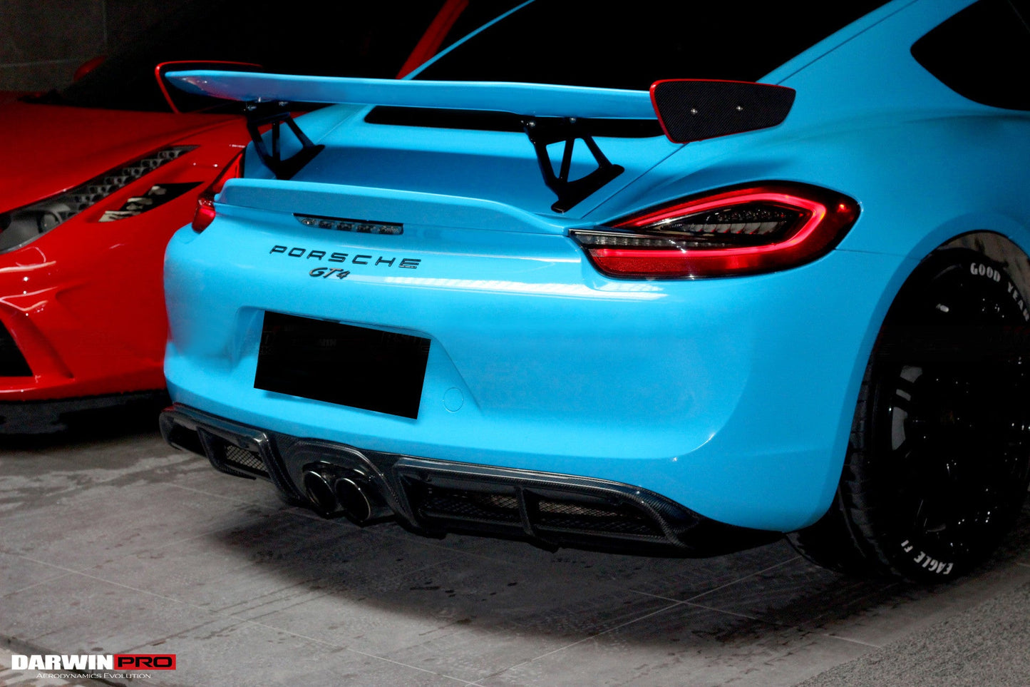 2012-2016 Porsche 981 Boxster/Cayman GT4 Style Carbon Fiber Rear Diffuser - DarwinPRO Aerodynamics
