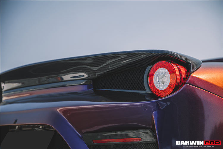 2010-2015 Ferrari 458 Spider BKSS Style Partial Carbon Fiber Rear Bumper And Carbon Fiber Trunk W/ Tail Light Cover - DarwinPRO Aerodynamics