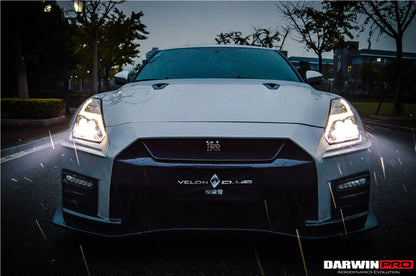 2008-2016 Nissan GTR R35 CBA/DBA Ver17 NSM Style Partial Carbon Fiber Front Bumper - DarwinPRO Aerodynamics