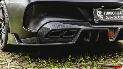2015-2018 Mercedes Benz C-Class Coupe IMP Performance Partial Carbon Fiber Rear Bumper - DarwinPRO Aerodynamics