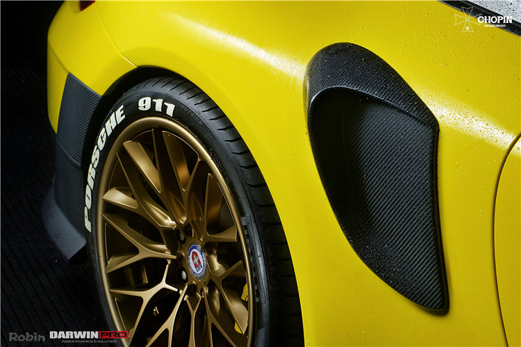2012-2019 Porsche 911 991.1/991.2 Carrera/S GT2RS Style Carbon Fiber Quarter Panel Side Scoops - DarwinPRO Aerodynamics