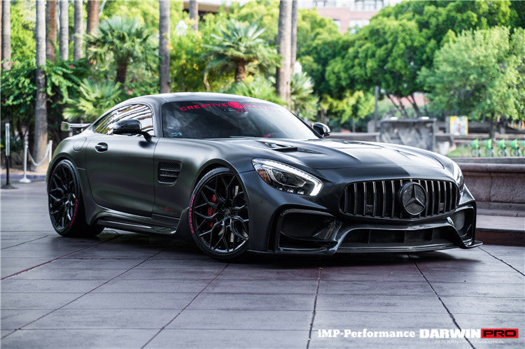 2015-2016 Mercedes Benz AMG GT/GTS IMP Performance Part Carbon Fiber Front Bumper w/ Grill - DarwinPRO Aerodynamics